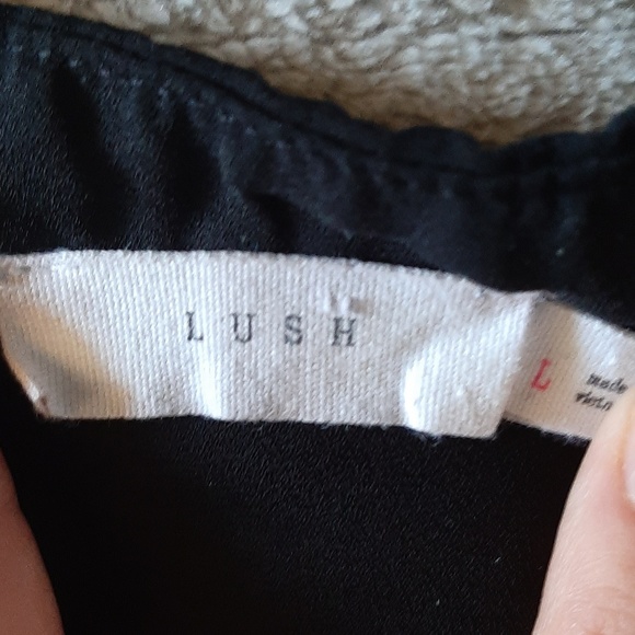 ◇Lush◇Pretty Black Semi Sheer Midi Dress - Picture 4 of 7